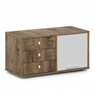 Vasanta V-212 Тумба приставная греденция жалюзи 1080*506*560 Дуб Самдал