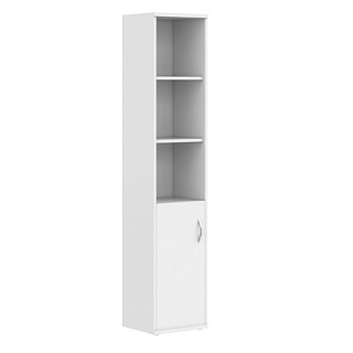 Imago СУ-1.1 Л/Пр Шкаф колонка с глухой малой дверью 406х365х1975 Белый