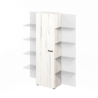 Lemo Дополнительная секция шкафа высокого узкого 570х374х1916 Таксония айвори