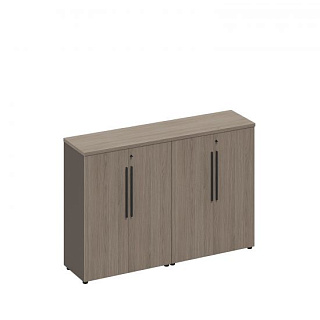 U.rus РС 327 ДЧ/ЛС Шкаф для документов средний (стенка из 2х шкафов) (181x46x121) Дуб виченца/лава с