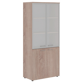 Xten XHC 85.7 Шкаф комбинированный с дверьми в AL и топом 856х432х1955  Дуб Сонома