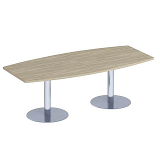 Патриот ПТ 142 Стол для переговоров круглый на опорах-колоннах (240x110x74.6) 20* Дуб скандинавский