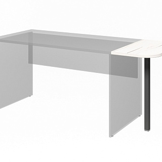 Lemo Столешница приставная 700х380х25 Таксония айвори