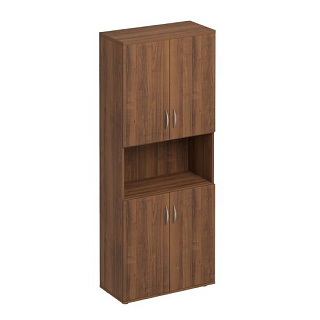 Комфорт К.374 ОФ Шкаф для документов закрытый 4-дверный с нишей (80x38x200) 