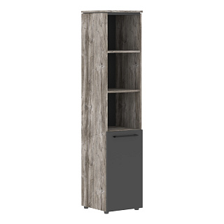 Моррис Тренд MHC 42.5 Шкаф колонка с глухой малой дверью  429х423х1956 Сосна Нордик/Антрацит