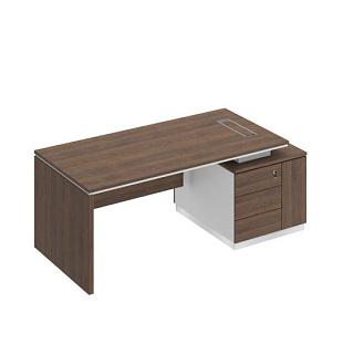 City СИ 111 ДГ БП ДГ Стол руководителя на опорной тумбе ДСП опора (198x90x75)