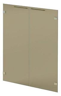 Саньяна N-016 Двери низкие стеклянные 2 шт бронза 840*4*1062 Дуб Вотан