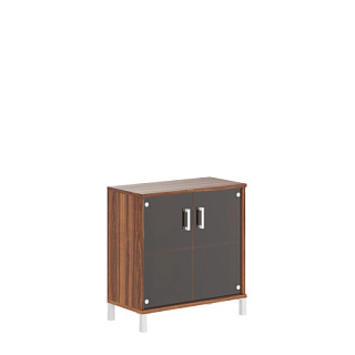 Born B 410.5 Шкаф низкий со стеклянными дверьми 900х450х920 Орех Даллас