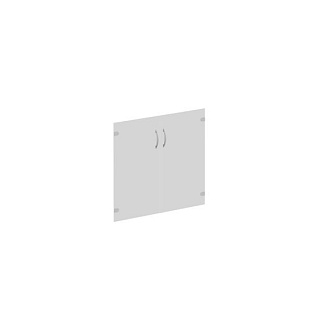 Комфорт К 622 Двери стеклянные низкие прозрачные (2шт.) (40x0.4x76) 20*