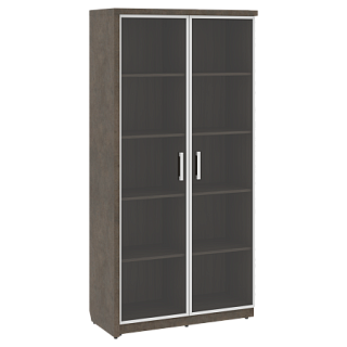 Wood&Stone СФ-534883 Шкаф со стеклянными дверьми левый 1035х454,5х2083 Дрифтвуд/Бетон Чикаго темный