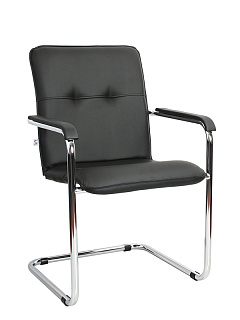 Стул Rumba chrome / v4 кожзам черный