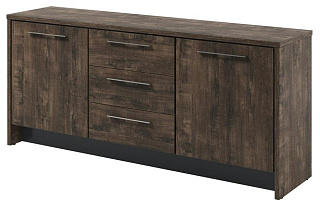 Торстон Т-13-01 Тумба с 2 дверми и 3 ящиками 2200*520*970 Дуб Бунратти/Антрацит 