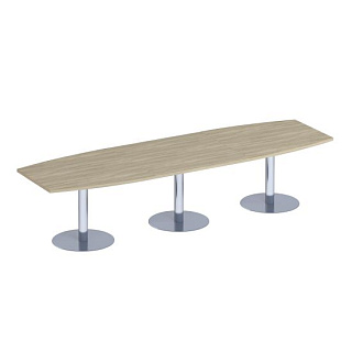 Патриот ПТ 144 Стол для переговоров на опорах-колоннах (360x110x74.6) 20* Дуб скандинавский