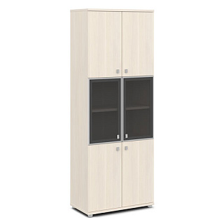 Vasanta V-613 Шкаф со стеклом в алюминиевом профиле 820*440*2195 Дуб Кобург