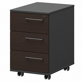 Кортез KZT-61 L/R Тумба мобильная/подвесная 416х568х588/648 Дуб венге/Графит