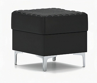 CHAIRMAN АКТИВ Пуф 500х500х460 Экокожа EUROLINE, рогожка TWIST