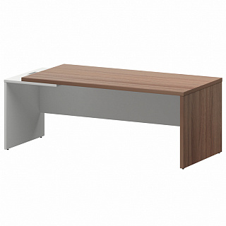 Кортез КZ-20 L/R Стол руководителя лев/пр 2000х900х750 Темный шимо/Белый