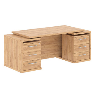 Torr-Z TDT 197.А Стол руководителя 1900х750х750/696 Дуб Бофорд Z