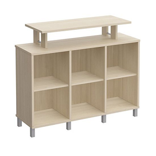 Борн В 801-411 Стеллаж низкий с надстройкой (142.6x45x116) Дуб шамони