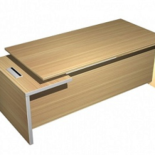 МЕ 131 Стол руководителя правый 200*90*76 Зебрано песочный 