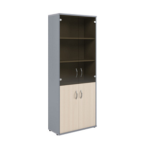 Imago СТ-1.2 Шкаф комбинированный 770х365х1975 Клен/Металлик