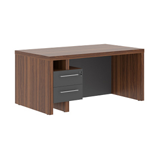 Zenn ZSTD 169H.А Стол руководителя 1600х900х750 Орех Даллас/Антрацит