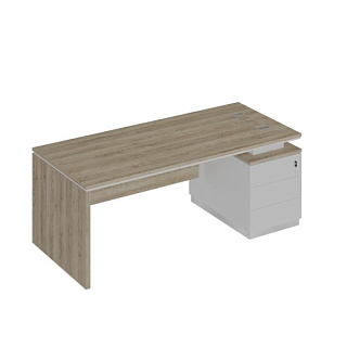 City СИ 110 ДС БП БП Стол руководителя на опорной тумбе опора ДСП (200x90x75)