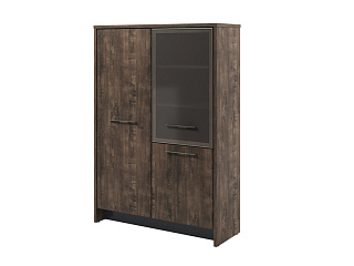 Торстон Т-32-03 л/пр Шкаф двухсекционный с гардеробом и полками 1494*520*2120 Дуб Бунратти/Антрацит
