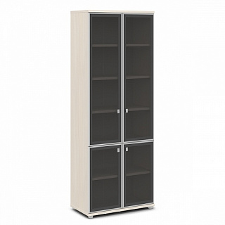 Vasanta V-612 Шкаф со стеклом в алюминиевом профиле 820*440*2195 Дуб Кобург