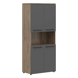 Моррис Тренд MHC 85.4 Шкаф с 2-мя комплектами глухих малых дверей  854х423х1956 Кария Пальмира/Антра