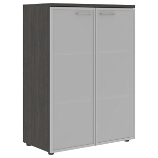 Xten XMC 85.7 Шкаф со стеклянными дверьми в алюминевой рамке с топом 856х432х1190 Дуб Юкон Модерн