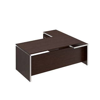 Reventon МЕ 138 Стол руководителя с брифинг приставкой боковой левой (200x180x76) 20* Венге тёмный