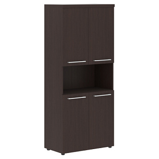 Alto AHC 85.4 Шкаф с 2-мя комплектами глухих малых дверей и топом 850х456х1969  Венге Магия