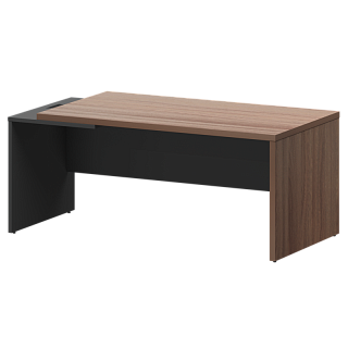 КОРТЕЗ КZ-18 L/R Стол руководителя с приставкой лев/пр 1800х2000х750 Шимо темный/Графит