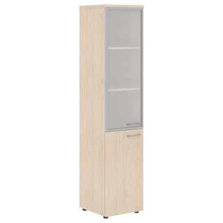 Xten XHC 42.7(L/R) Шкаф колонка комбинированая с дверьми в AL рамке и топом 432х432х1955  Бук Ти