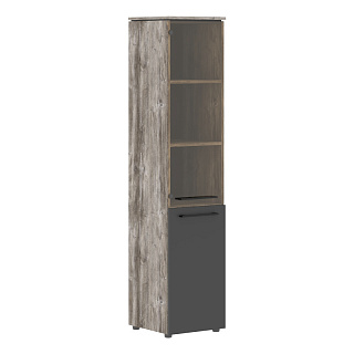 Моррис Тренд MHC 42.2 Шкаф колонка комбинированая  429х423х1956 Сосна Нордик/Антрацит