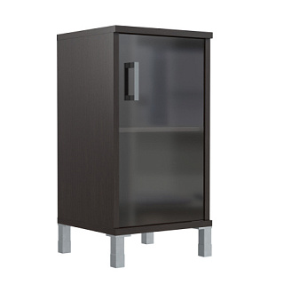 Born B 411.5  Шкаф колонка низкая со стеклянной дверью 475х450х920 Венге Магия