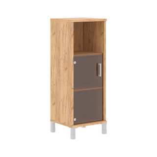 Born B 421.5(L/R) Шкаф колонка средняя с малой стеклянной дверью 475х450х1286 Дуб Бофорд