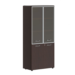 Dioni DHC 85.7(Z) Шкаф комбинированный двери в AL-раме с замком 892х450х1950 Венге Магия