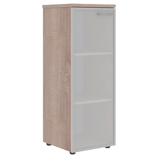 Xten XMC 42.7(L/R) Шкаф колонка со стеклянной дверью в AL раме  и топом 432х432х1190 Дуб Сонома