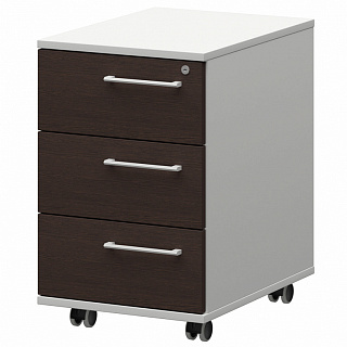 Кортез KZT-61 L/R Тумба мобильная/подвесная 416х568х588/648 Дуб венге/Белый