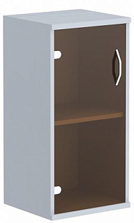 Imago СУ-3.2 Л/Пр Шкаф колонка со стеклянной дверью 406х365х823 Клен/Металлик