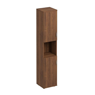 Комфорт К.384 ОФ Шкаф для документов узкий 2-дверный с нишей (40x38x200) 