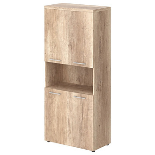 Torr-Z THC 85.4 Шкаф с 2-мя комплектами глухих малых дверей и топом 856х450х1968 Дуб Каньон Z