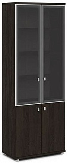 Vasanta V-614 Шкаф со стеклом в алюминиевом профиле 820х440х2195 Дуб Кентербери