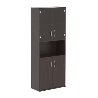 Imago СТ-1.4 Шкаф комбинированный малыми стекл. и глухими дверьми 770х365х1975 Венге Магия