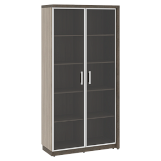 Wood&Stone СФ-534884 Шкаф со стеклянными дверьми правый 1035х454,5х2083 Дрифтвуд/Бетон Чикаго темный