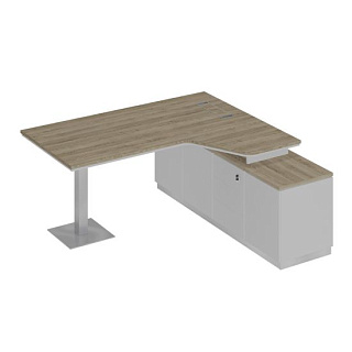 City СИ 114 ДС БП БП Стол руководителя эргономичный на опорной тумбе правый (180x180x75) 20*