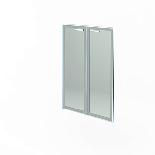 Аргентум НТ-601.2 Комплект стеклянных дверей  в аллюминевой раме 780*4*1180