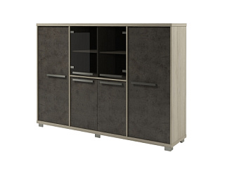 Vestar Z-34-11 Шкаф четырехсекционный 2160*500*1538 Дуб Галифакс/Бетон Чикаго